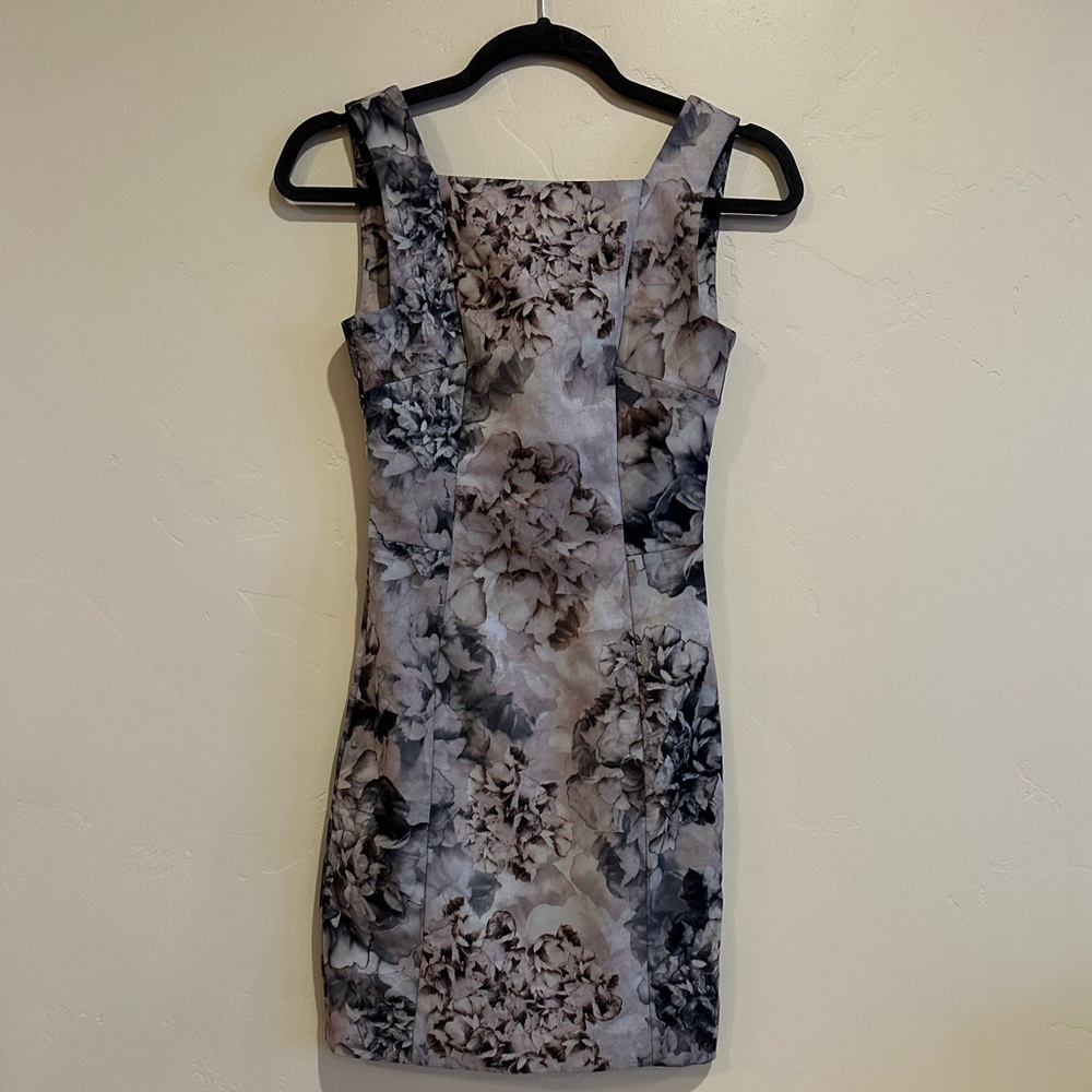 H&M Floral Square Neck Tank Work Dress